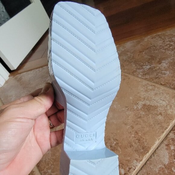 Gucci Jelly Sky-blue Sandal Sz. 36 - Picture 5 of 12